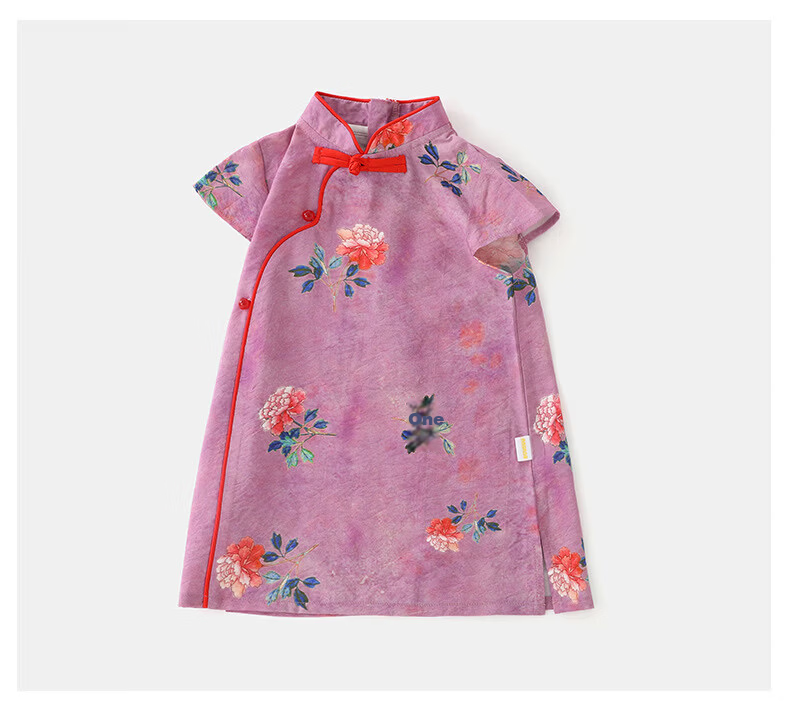 FADOBABY Girls' Qipao Dress 2026 New Summer Children's New Chinese Style Jacquard Retro Dress Baby Hanfu Skirt 28